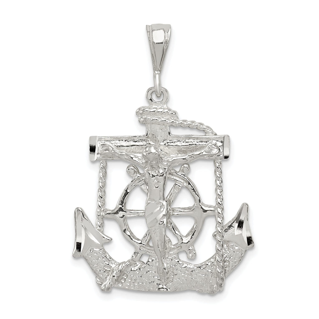 Sophia Jewelers Sterling Silver Mariner Cross Pendant in Polished Finish