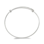 Sterling Silver 925 Women's Adjustable Polished Bangle by Sophia Jewelers