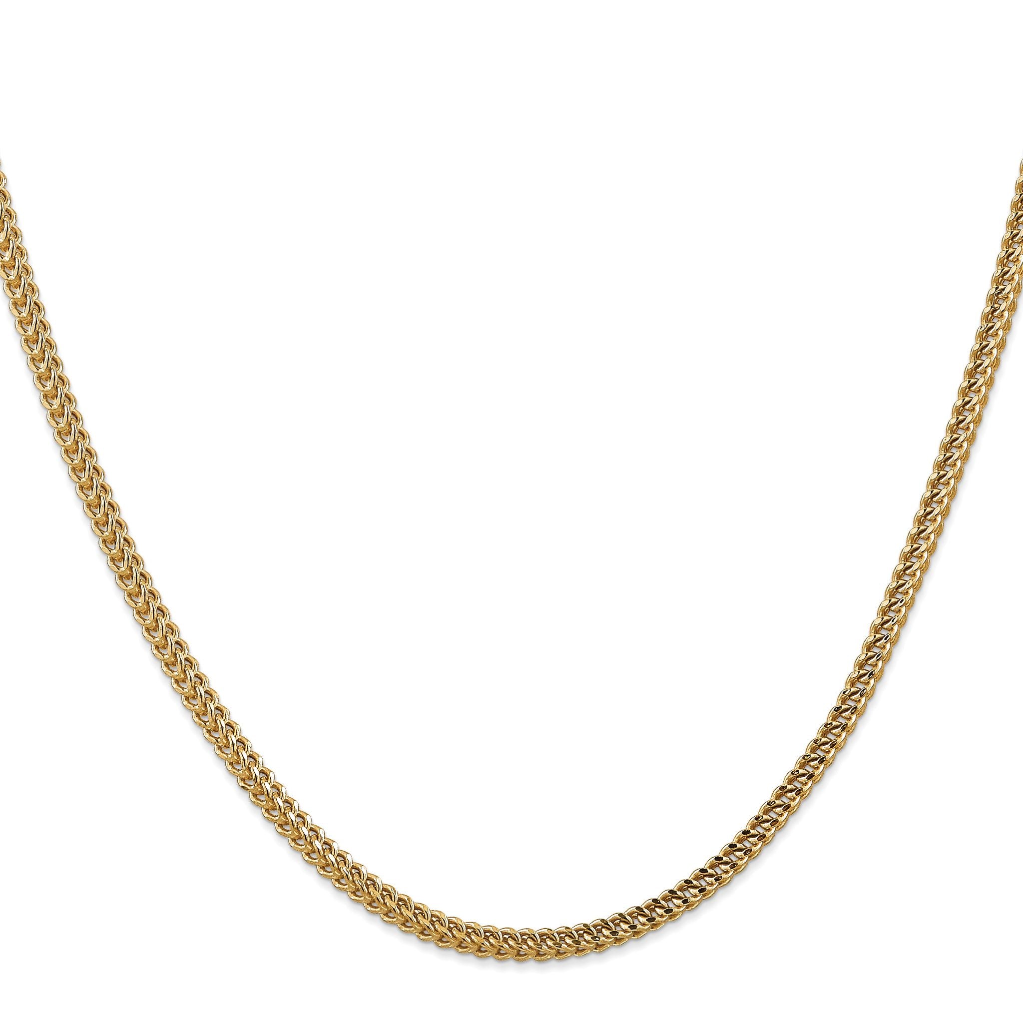 14K Yellow Gold Franco Chain Necklace 3mm