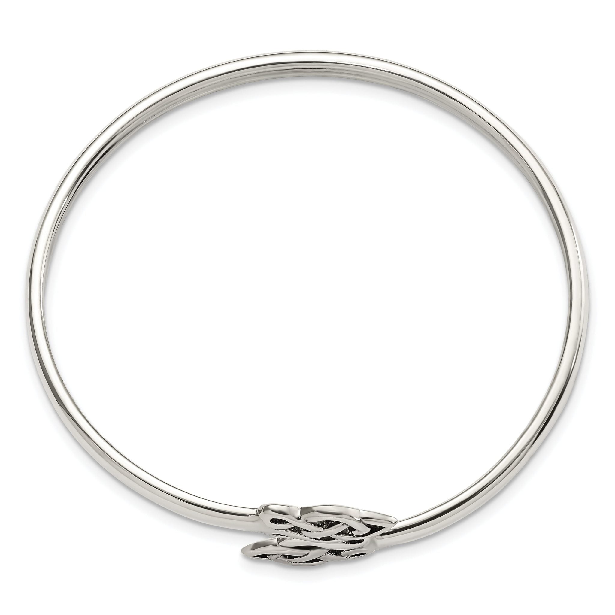 Sophia Jewelers 925 Sterling Silver Celtic Flexible Bangle for Women Secondary image