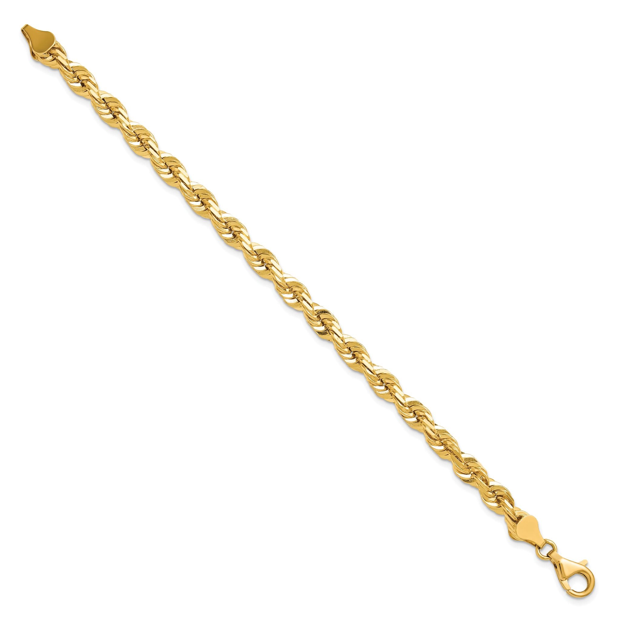 Diamond-Cut Rope Chain in 10K Yellow Gold, 5.5mm Secondary image