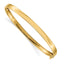 14K Gold Flexible Bangle Bracelet with Polished Finish and Safety Clasp