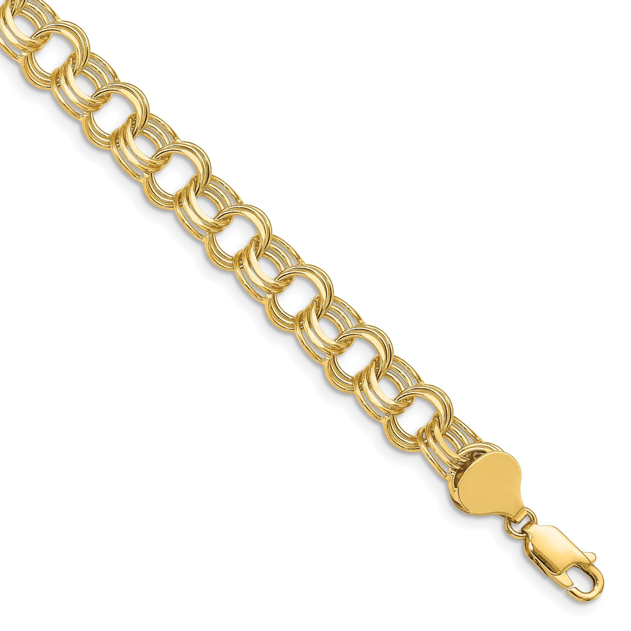 14k Triple Link Charm Bracelet Main image