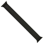 for Apple 38/40mm Smart Watch Mens Long Black Stainless Steel 7.5 inch Expansion Watch Band with Black Adapters