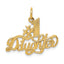 14K Gold #1 Daughter Charm with Flat Back Elegant Gift-Ready Design