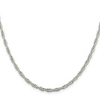 Sterling Silver 2.75mm Loose Rope Chain
