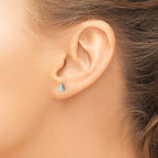 14K White Gold 1/2 ct Lab-Created Diamond VS/SI+ G+, Pear-Cut 3-Prong Stud Earrings