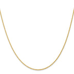 14K Yellow Gold Solid Rope Chain Necklace 1.1mm