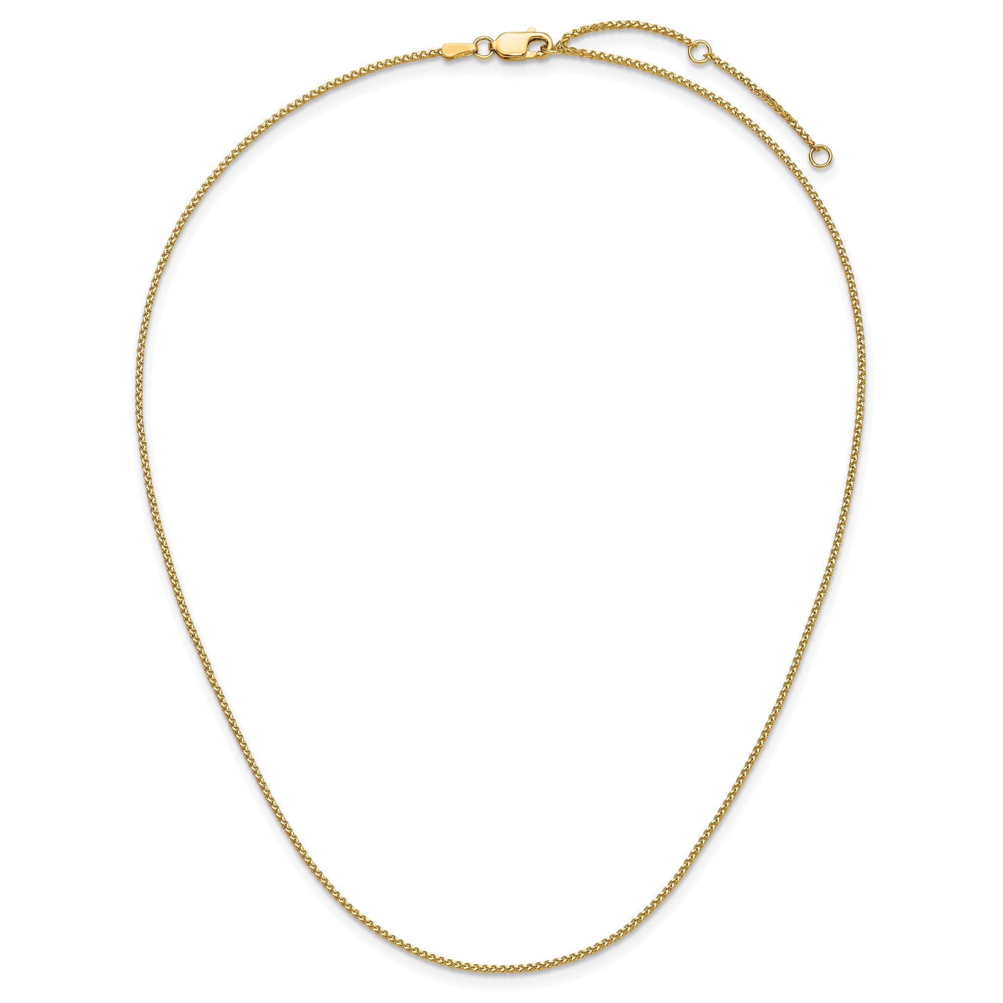 1.2mm 10K Yellow Gold Spiga Wheat Chain
