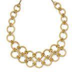 Sterling Silver Gold-Tone Collar Necklace with 1.5in Extension