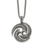 Chisel Stainless Steel Men's Spiral Pendant Necklace Gift Ready Design