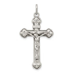 Sterling Silver 925 Crucifix Pendant with Polished Vintage Design