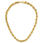 14K 20 inch 10mm Diamond-cut Rope with Fancy Lobster Clasp Chain