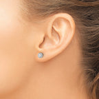 14k White Gold 1/3 carat Lab Grown Diamond VS/SI+ G+ Cluster Post Earrings