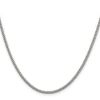 Corona Chain Necklace in Sterling Silver, 2.4mm
