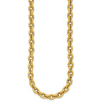 14K Polished and Twisted Fancy Link Necklace