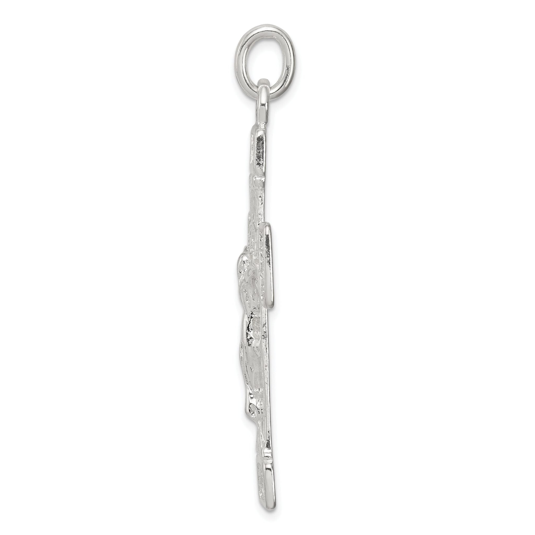 Sterling Silver 925 Latin Crucifix Pendant with Polished Anti-Tarnish Finish Secondary image