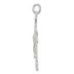 Sterling Silver 925 Latin Crucifix Pendant with Polished Anti-Tarnish Finish