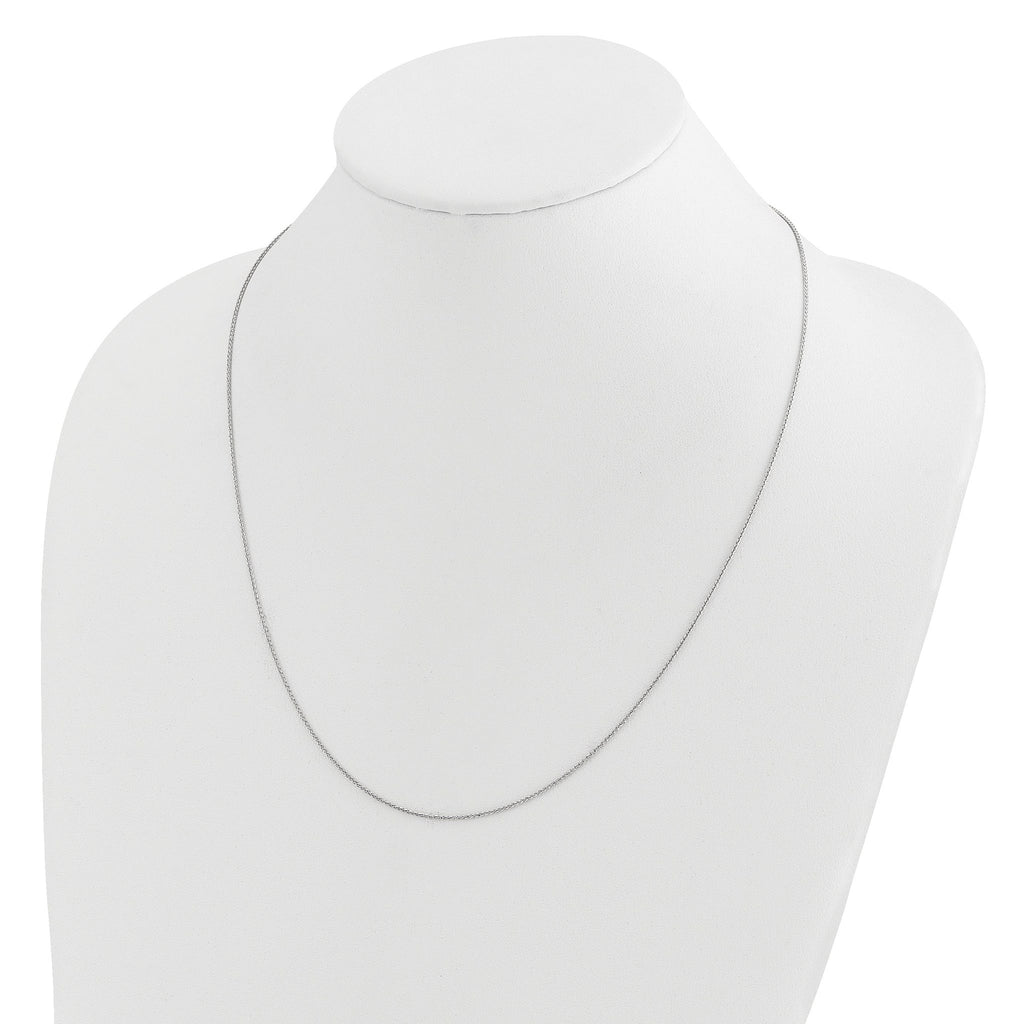 Adjustable Diamond-Cut Wheat Chain in 14K White Gold