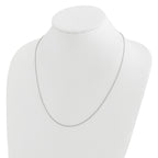 Adjustable Diamond-Cut Wheat Chain in 14K White Gold
