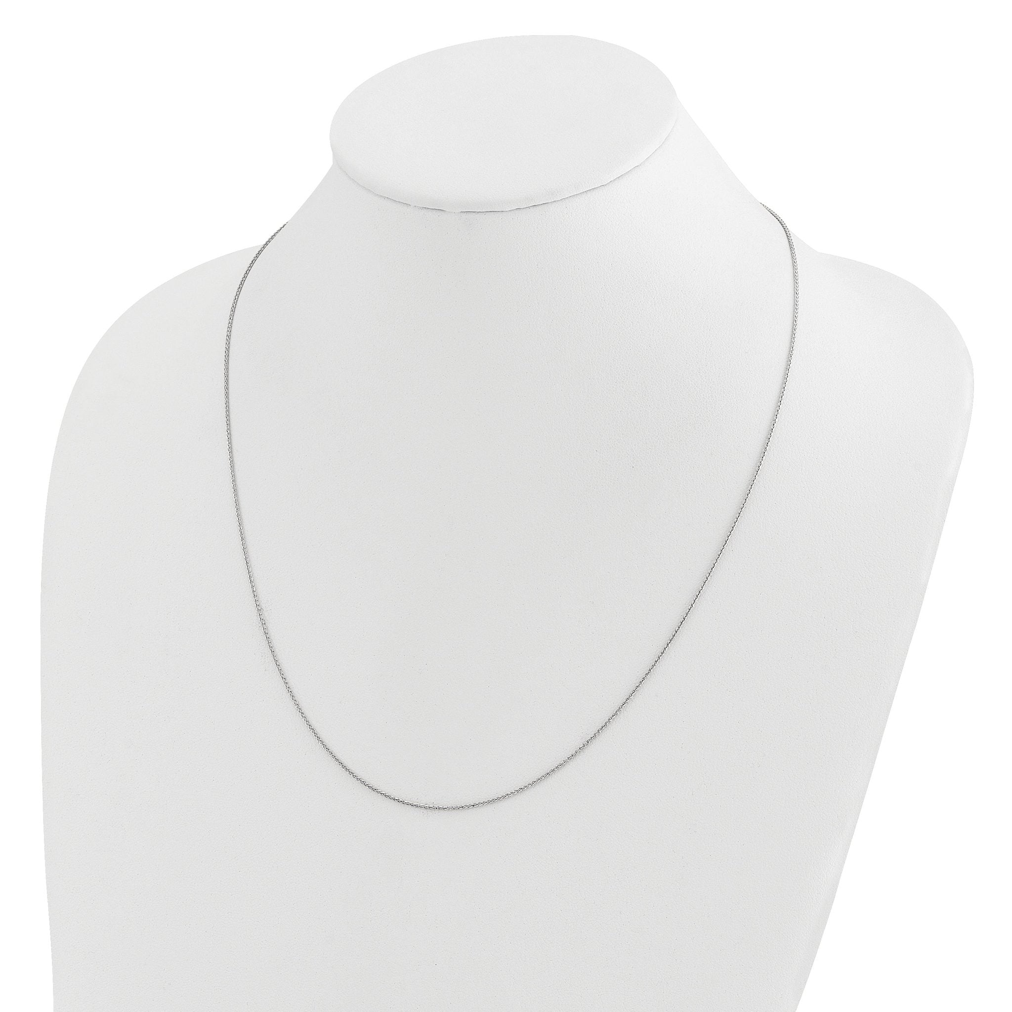 Adjustable Diamond-Cut Wheat Chain in 14K White Gold