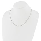 Sterling Silver RH-plated Adjustable 1.25mm Round Box Chain