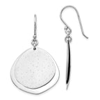 Sterling Silver 925 Rhodium-Plated Dangle Earrings with Polished Finish