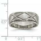 X-Design Wedding Band in Titanium, 8mm