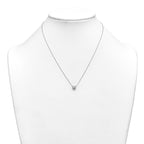 14kw Lab Grown Diamond VS+F+  Heart Bezel Pendant Necklace