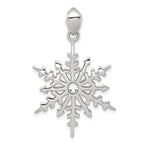 Sophia Jewelers Sterling Silver Snowflake Pendant with Stellux Crystals