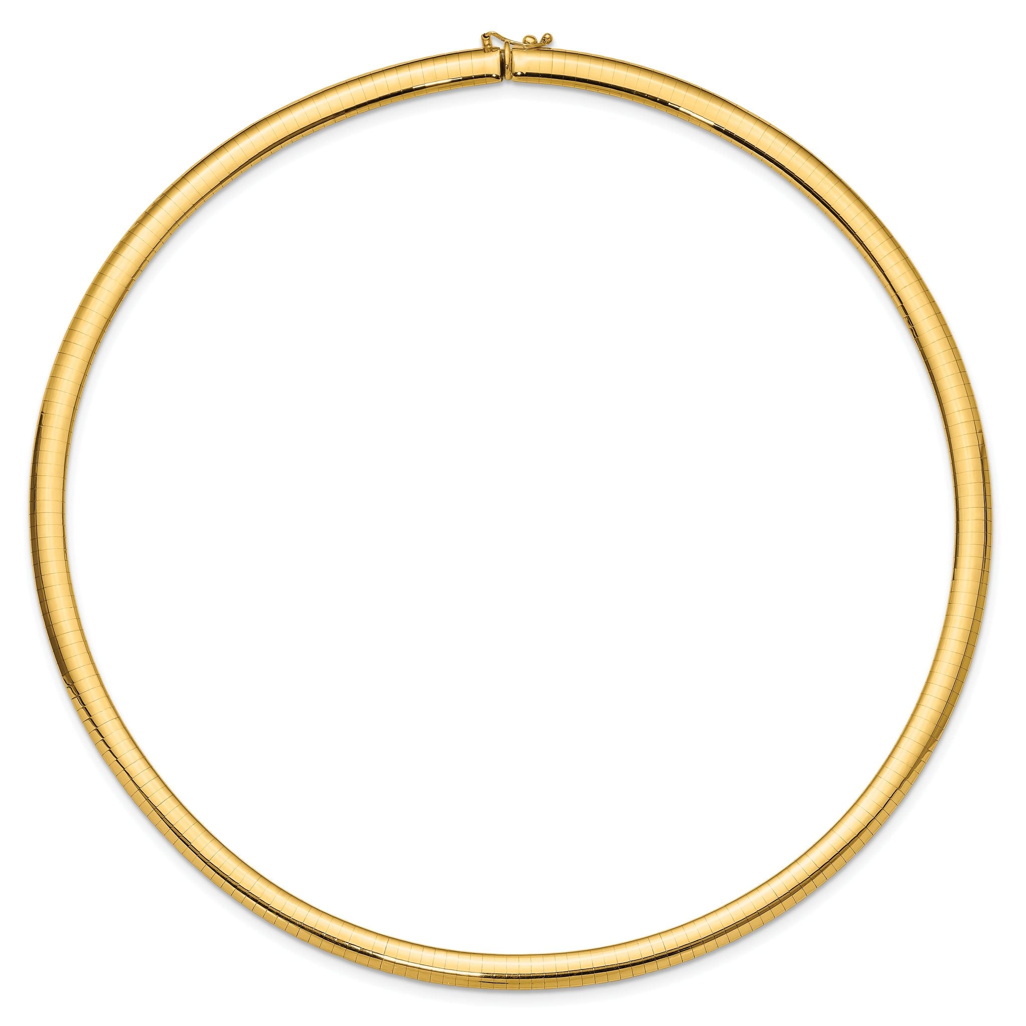14k Polished 6mm Lightweight 18 inch Domed Omega Necklace Secondary image