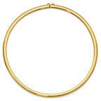 14k Polished 6mm Lightweight 18 inch Domed Omega Necklace