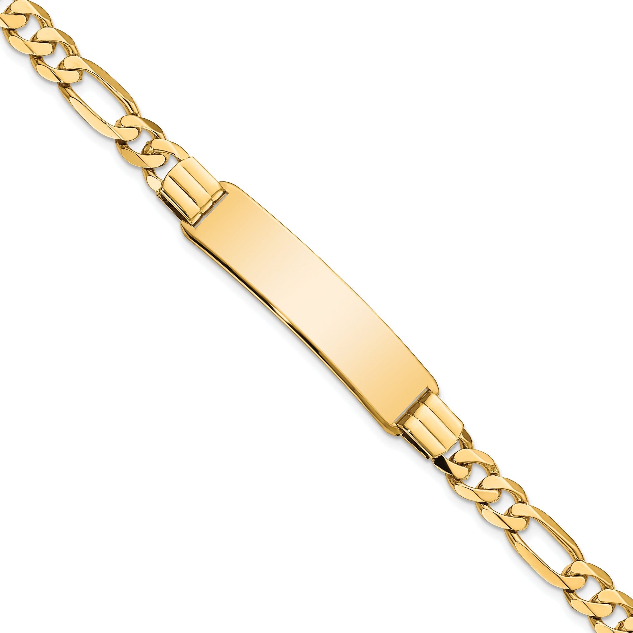 10k Figaro Link ID Bracelet Main image