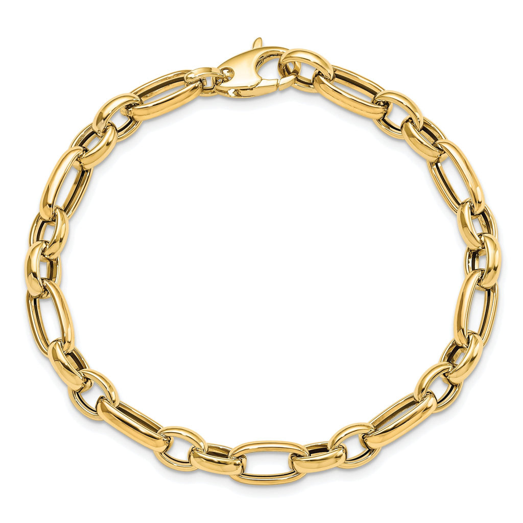 14K Polished Fancy Link Bracelet