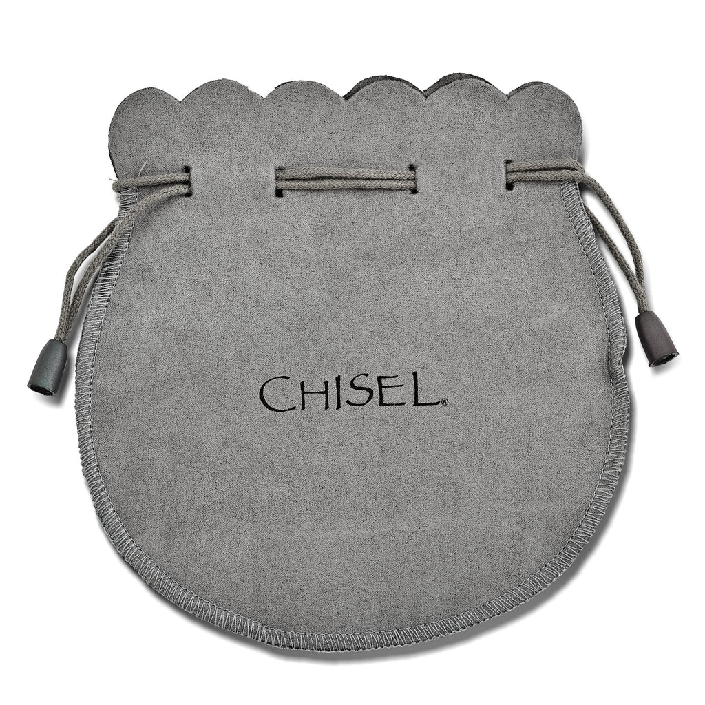 Stainless Steel Men's Jewelry Set with Black Carbon Fiber Inlay