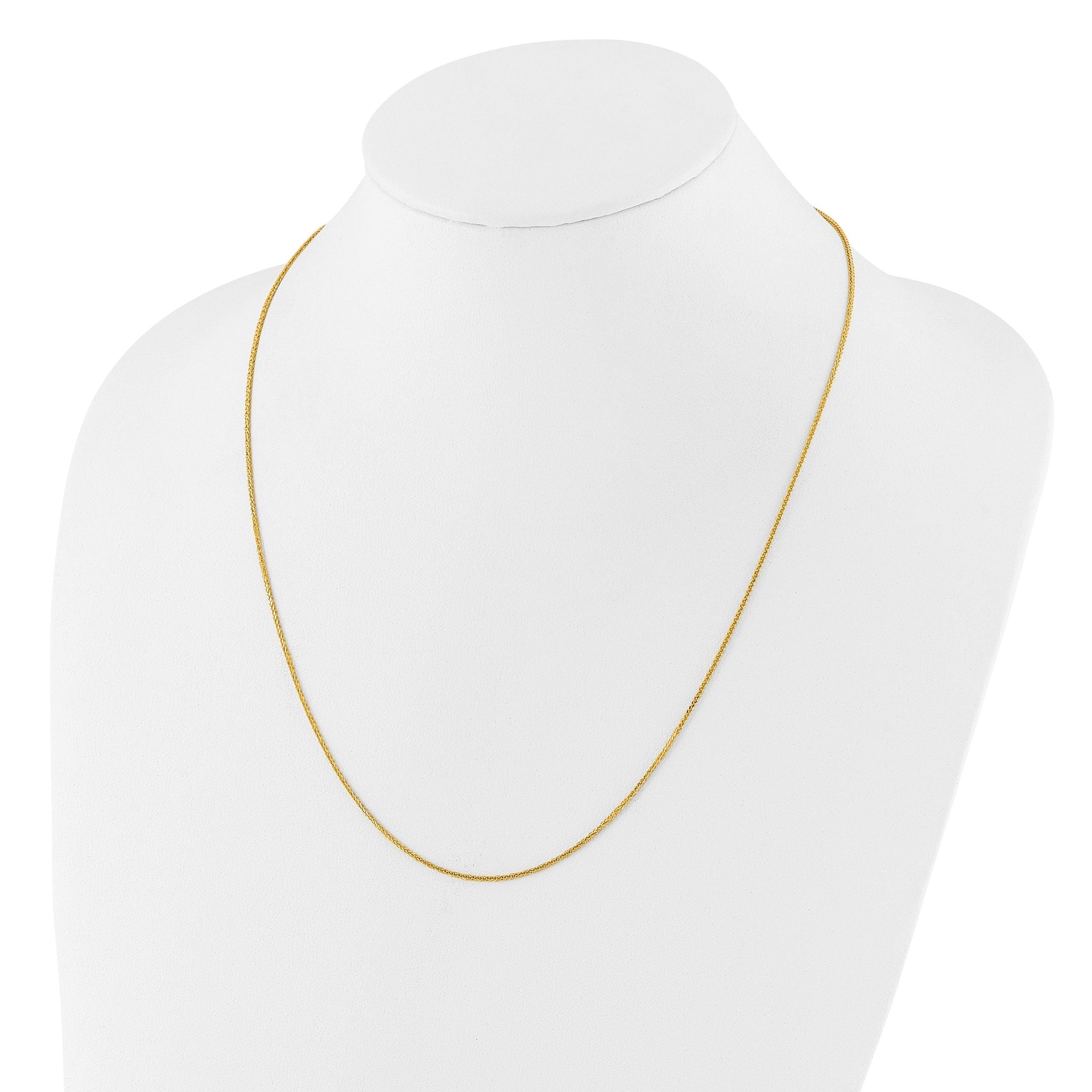 Adjustable Quadra Wheat Chain in 14K Yellow Gold, 1mm