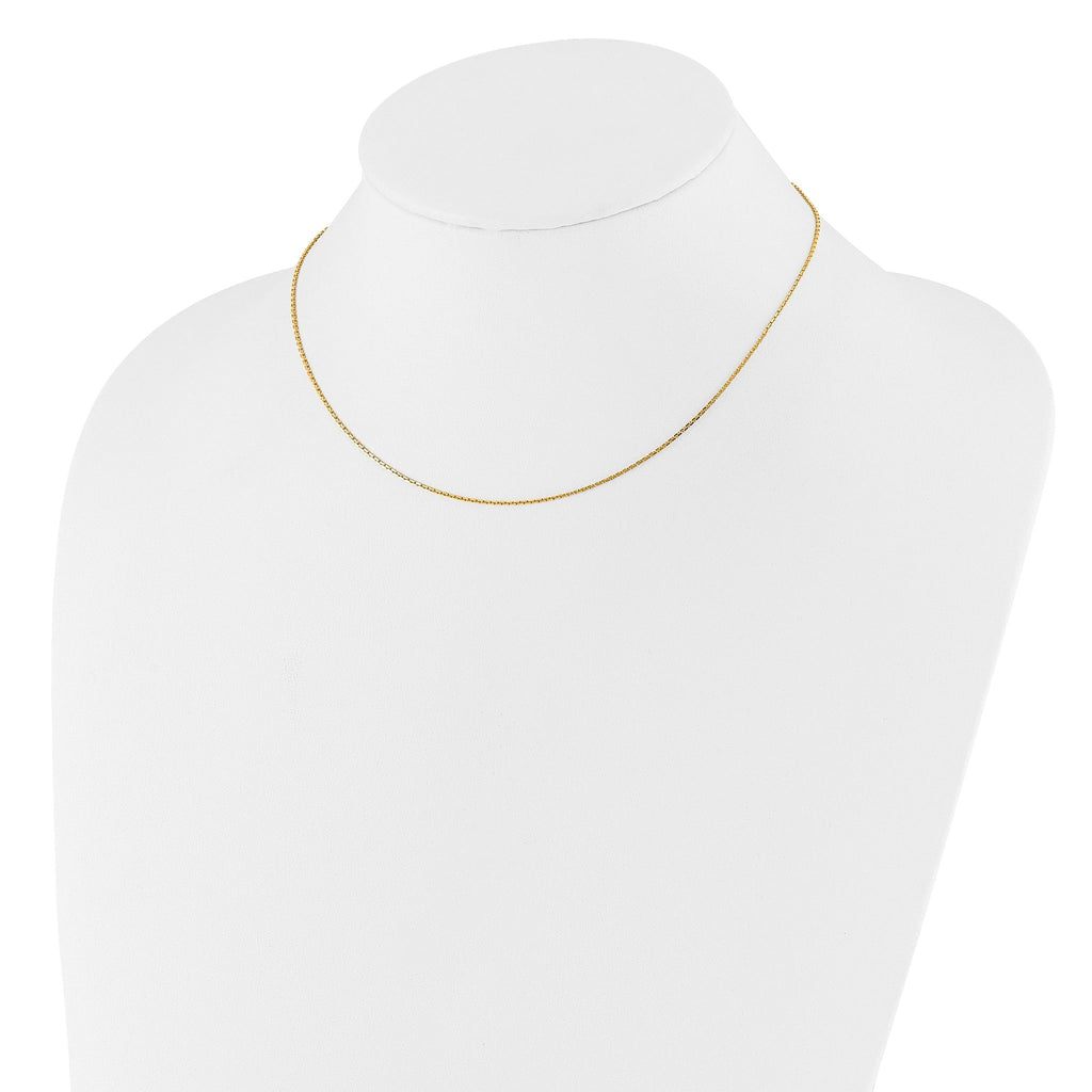 Diamond-Cut Cable Adjustable Chain in 10K Yellow Gold