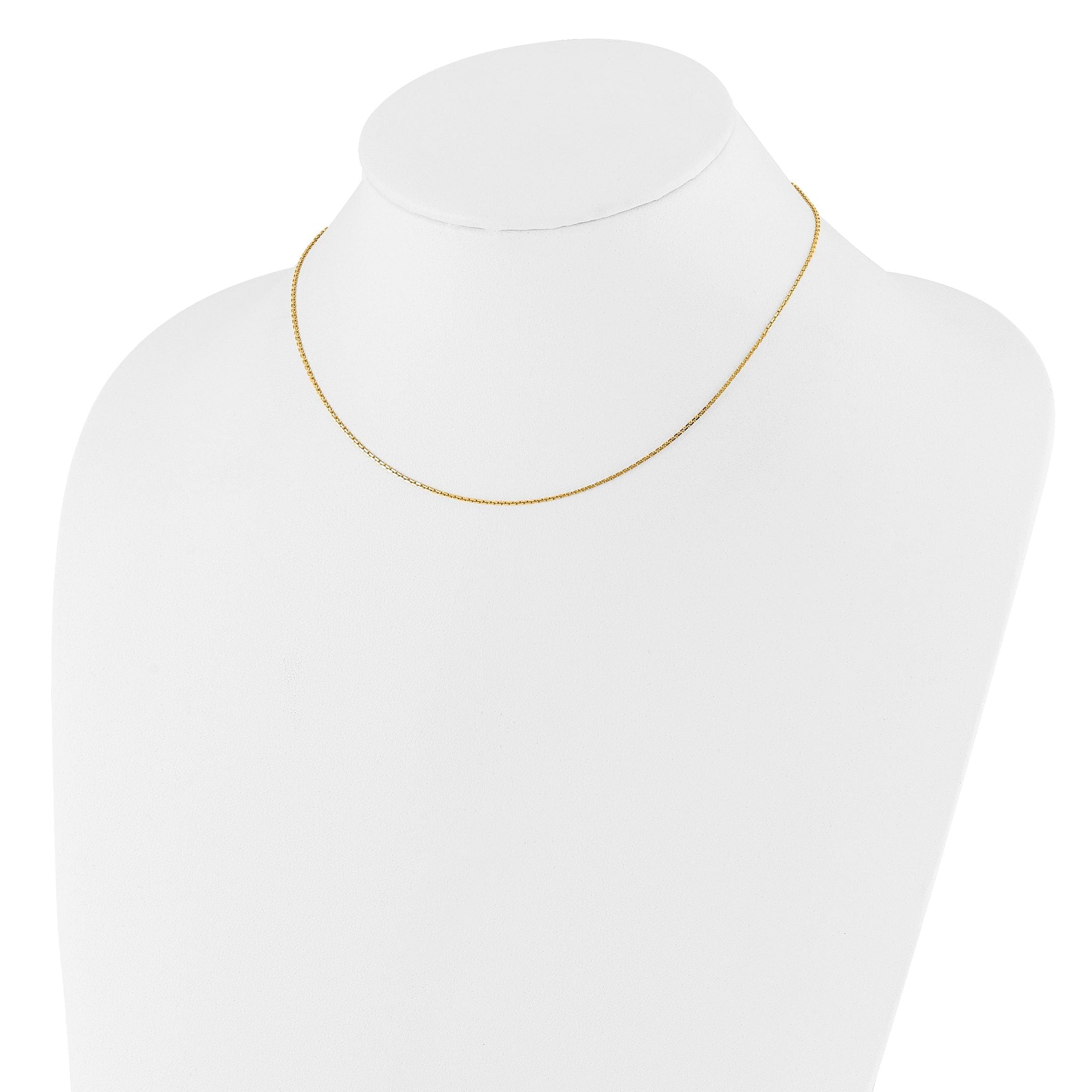 Diamond-Cut Cable Adjustable Chain in 10K Yellow Gold