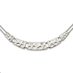 Polished & Textured Necklace in Stainless Steel