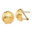 14k Hammered Omega Back Post Earrings