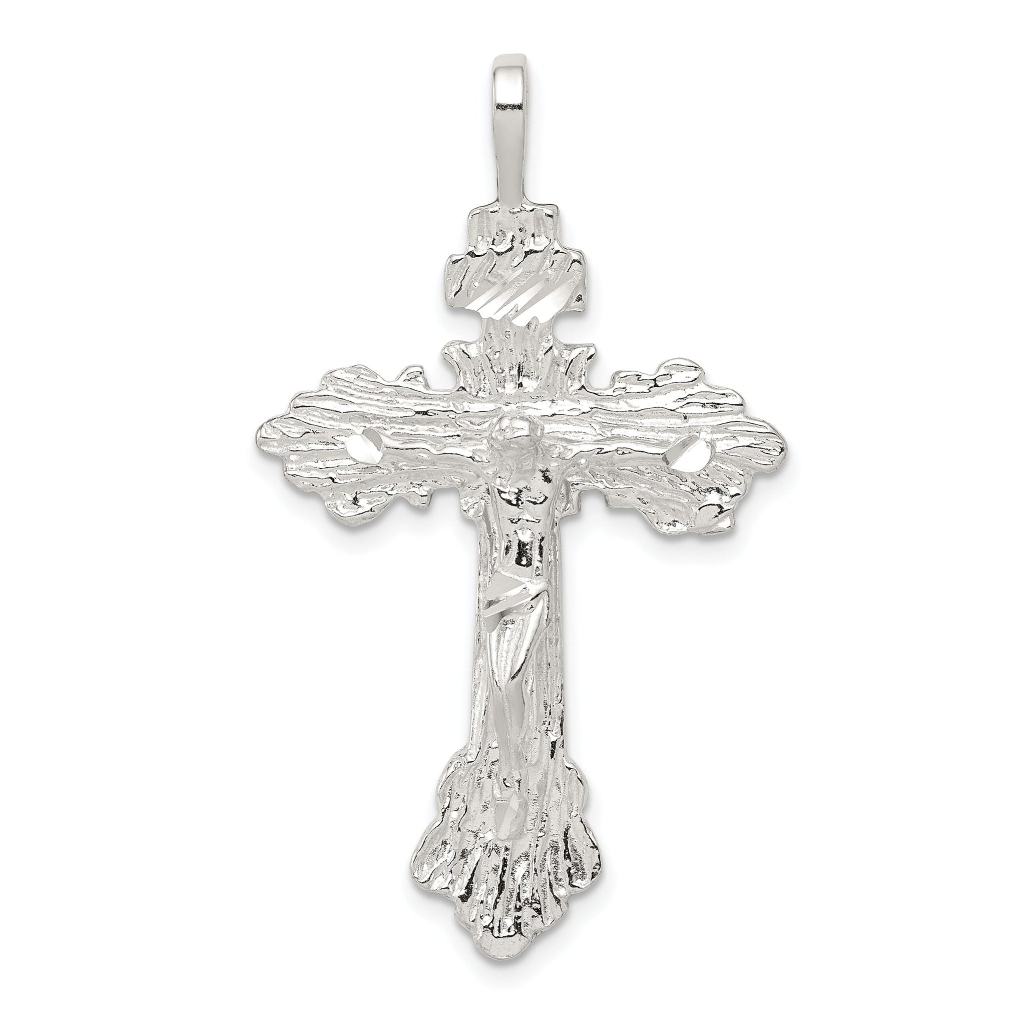 Sophia Jewelers Sterling Silver 925 Crucifix Pendant with Polished Anti-Tarnish Finish