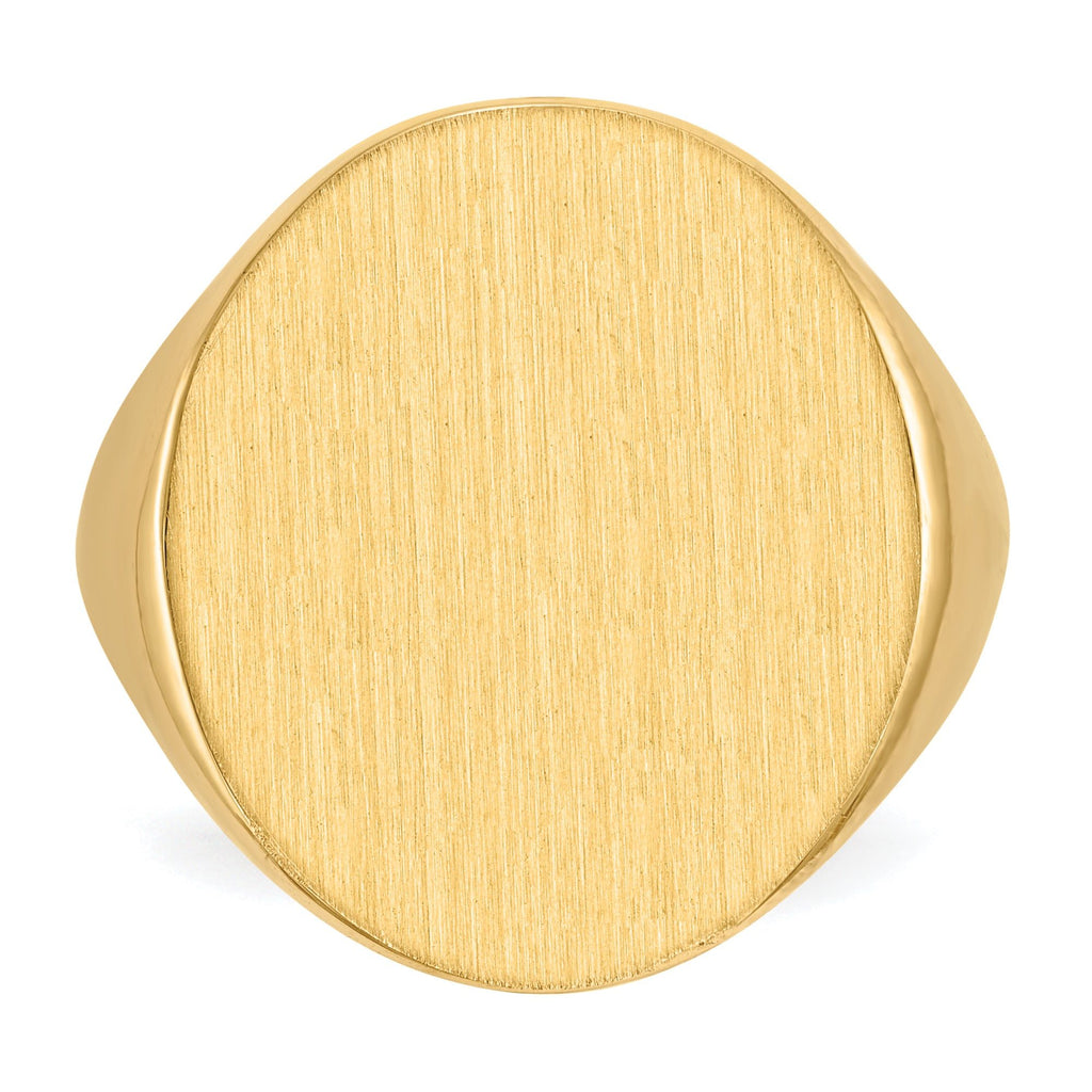 10k 22.0x18.0mm Open Back Men's Signet Ring