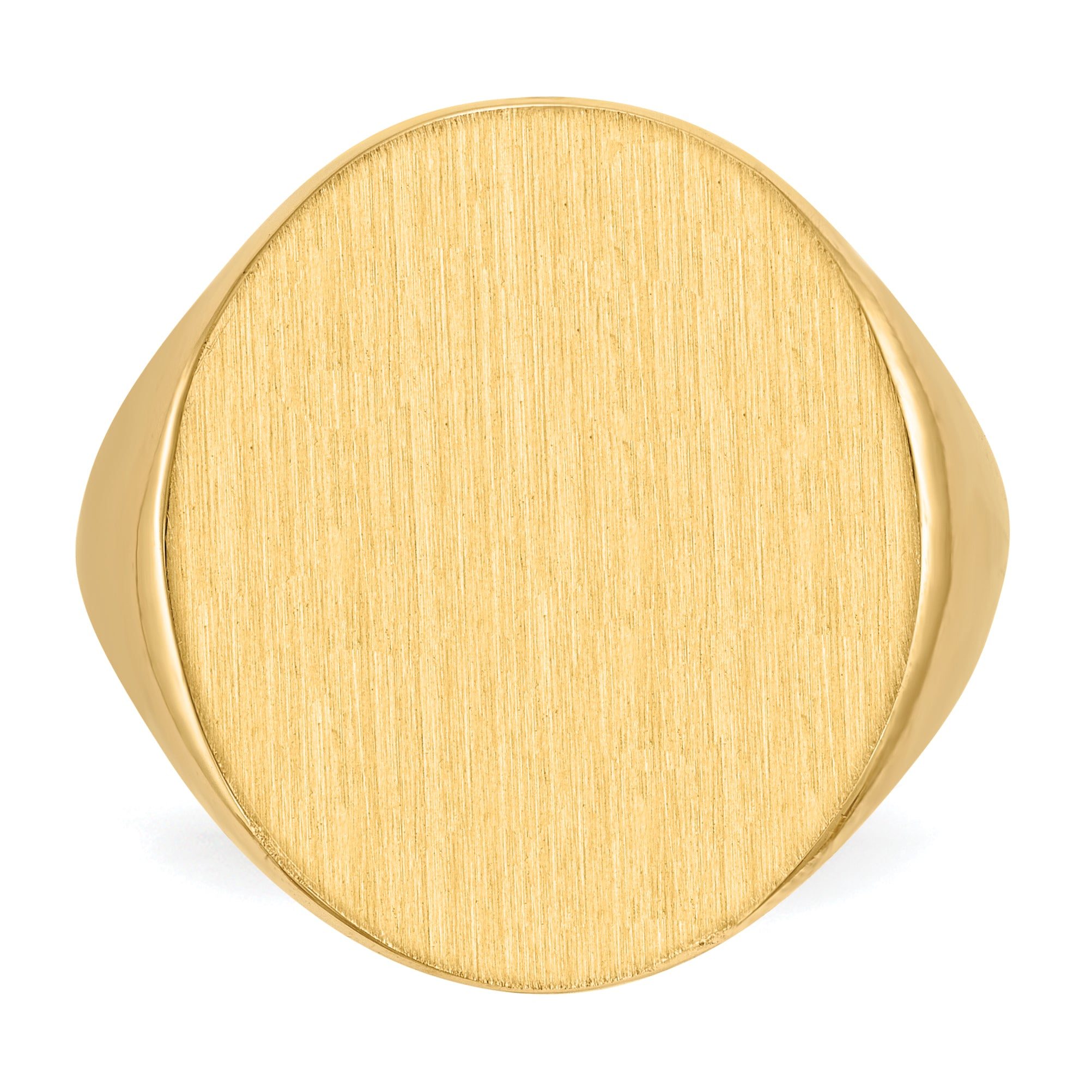 10k 22.0x18.0mm Open Back Men's Signet Ring