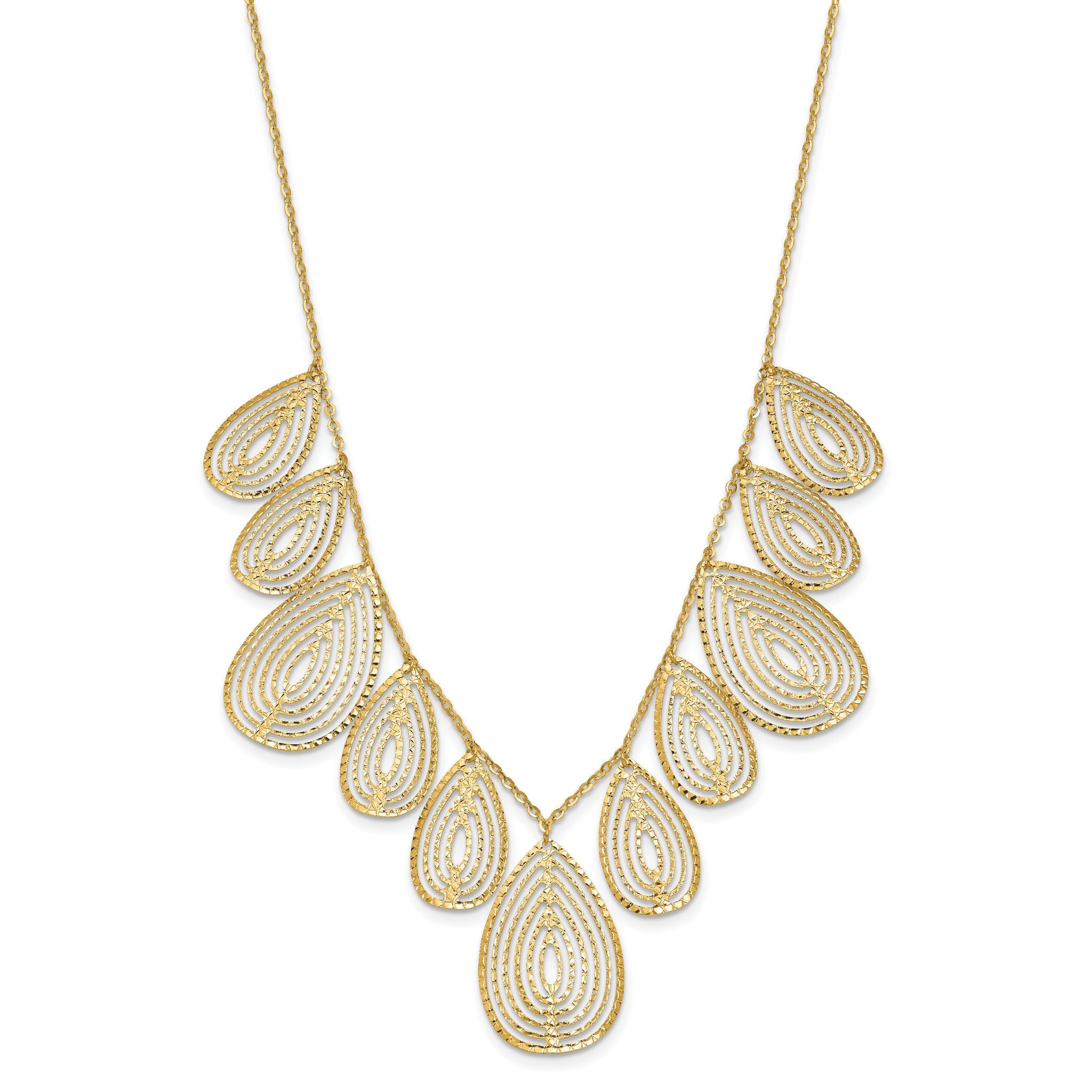 14k Polished D/C w/ 2in ext. Necklace