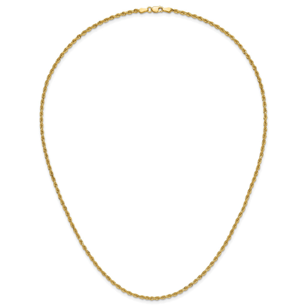 Diamond-Cut Rope Chain in 14K Yellow Gold, 2.25mm
