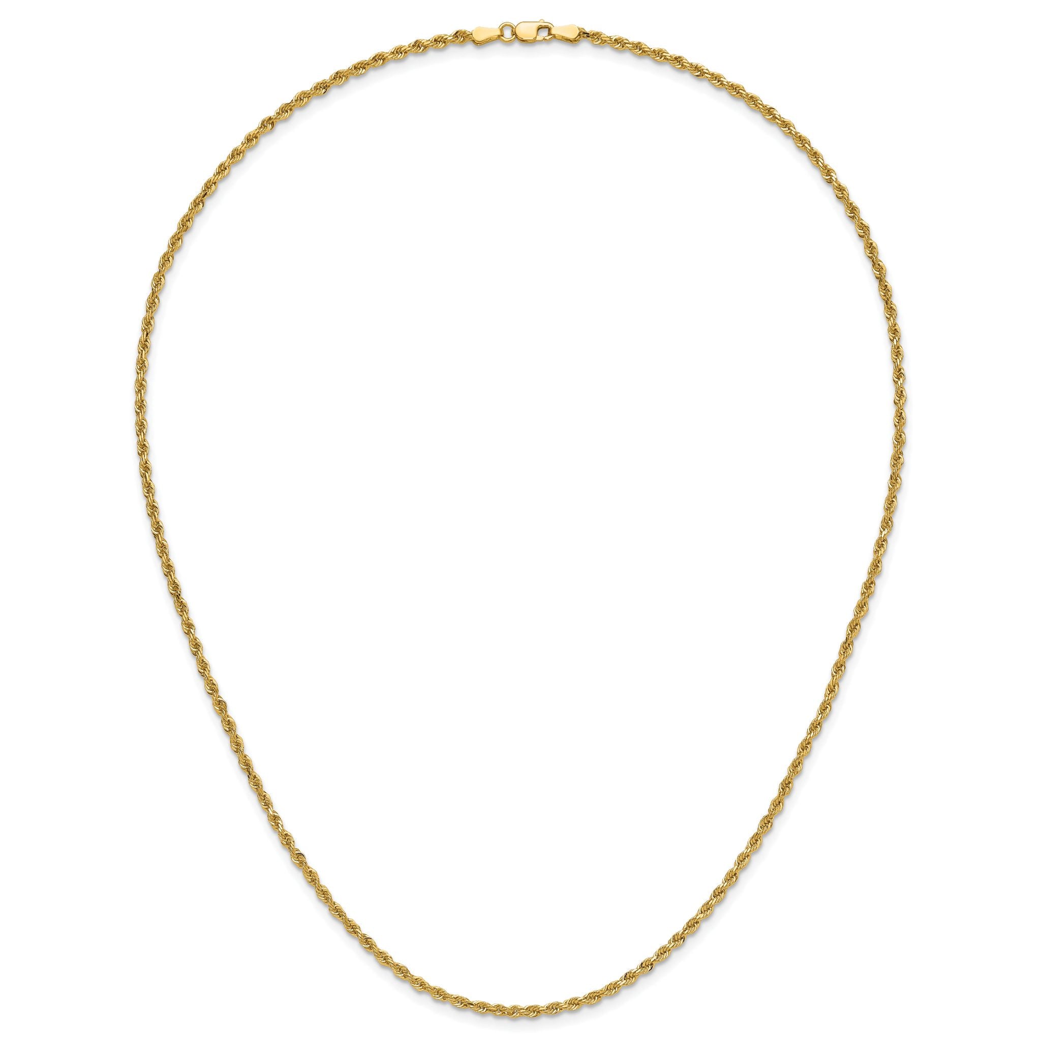 Diamond-Cut Rope Chain in 14K Yellow Gold, 2.25mm