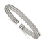 Stainless Steel Polished 6mm Mesh Wire Cuff Bangle Bracelet for Women