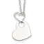 Sophia Jewelers Sterling Silver Heart Dangle Necklace 925 Polished Engravable