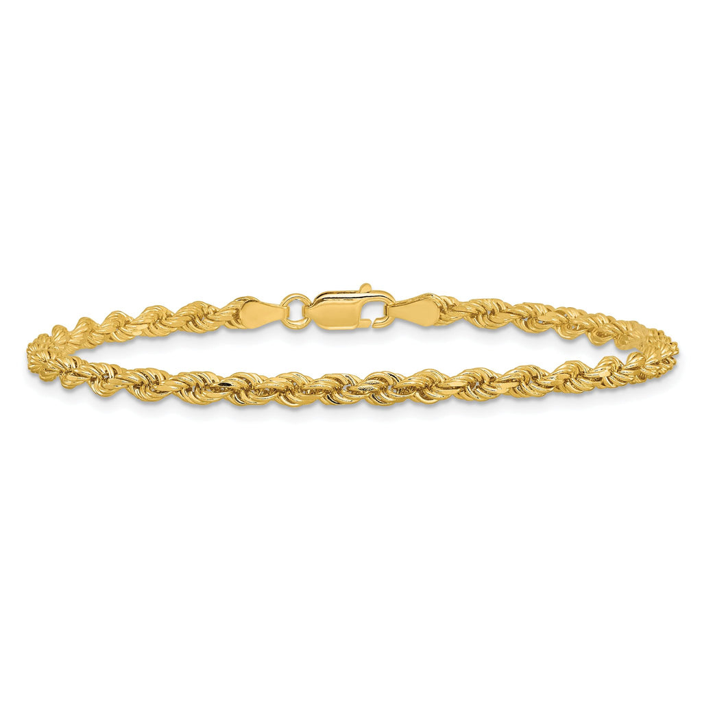 Diamond-Cut Rope Chain in 14K Yellow Gold
