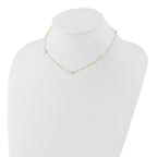14K Madi K 4-5mm White Round FW Cultured Pearl 5-station Necklace